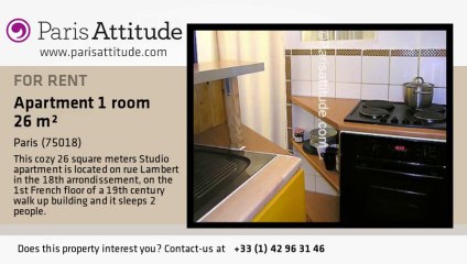 Studio Apartment for rent - Jules Joffrin - Mairie du 18ème, Paris - Ref. 3249