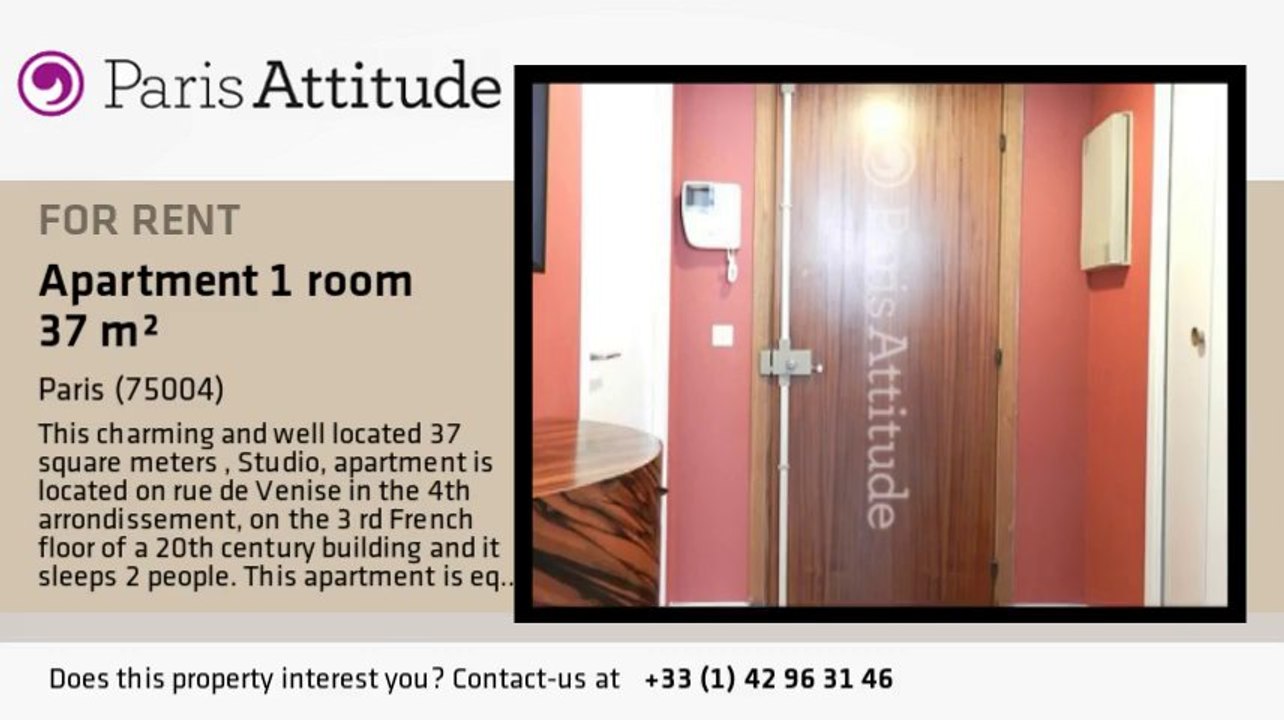 Studio Apartment for rent - Centre George Pompidou, Paris - Ref. 8419