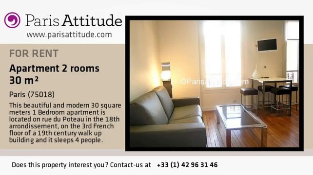 1 Bedroom Apartment for rent - Jules Joffrin - Mairie du 18ème, Paris - Ref. 4931