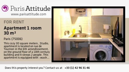 Studio Apartment for rent - Jardin du Luxembourg, Paris - Ref. 4323