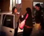 Drunk girl fighting in Police Station