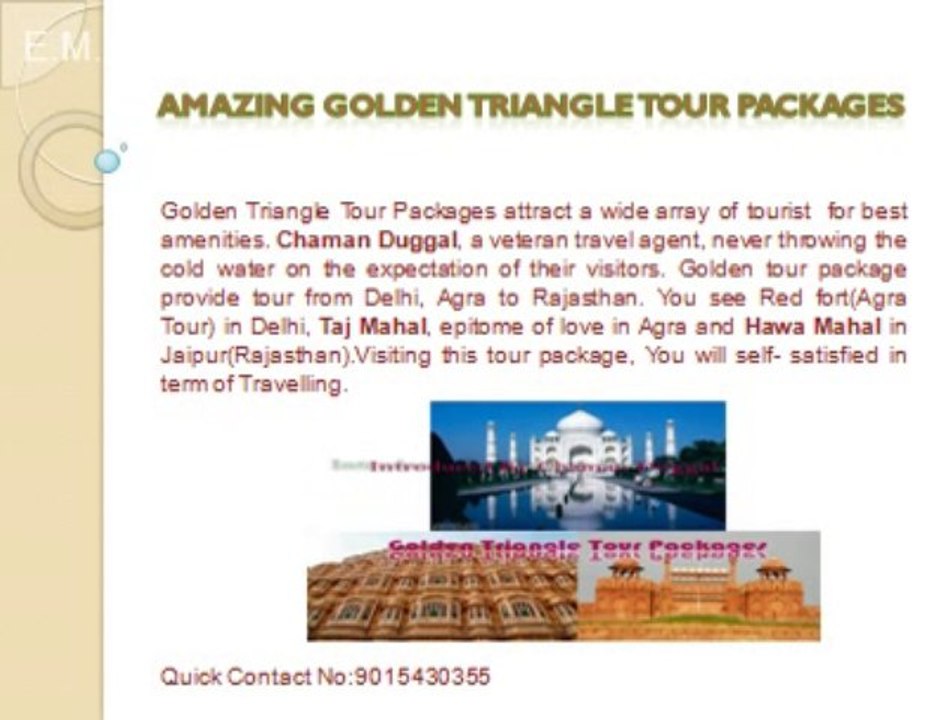 Golden Triangle tour packages_Chamanduggal