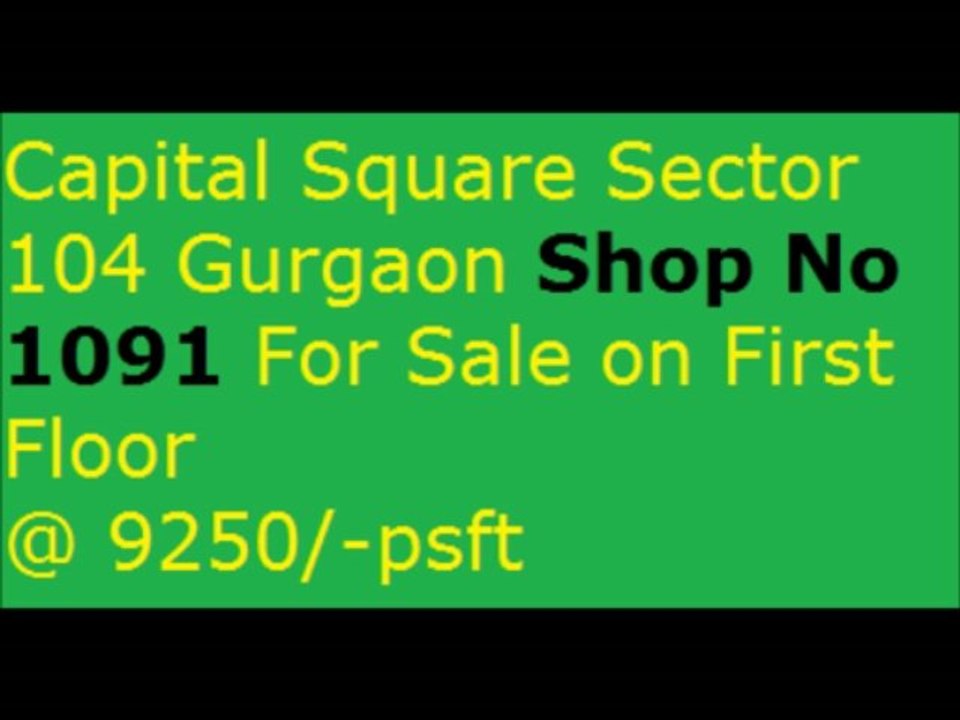 Nisha 9650100436 Capital Sector 104 Shop No 1091@9250/-