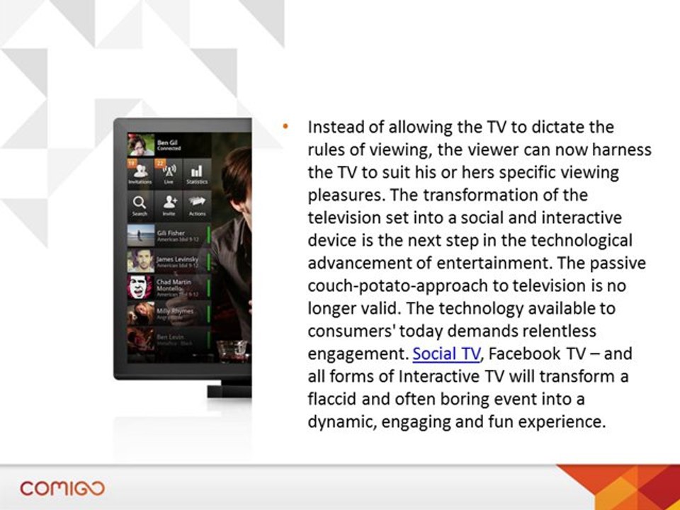 Utilizing Social & Interactive TV Solutions to Create a More Personalized Viewing Experience