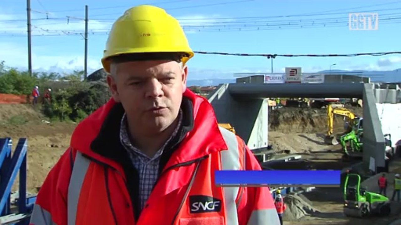 Travaux du futur franchissement de la voie ferrée de Guilherand-Granges - GGTV