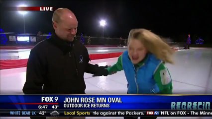Télévision : une journaliste mange la glace