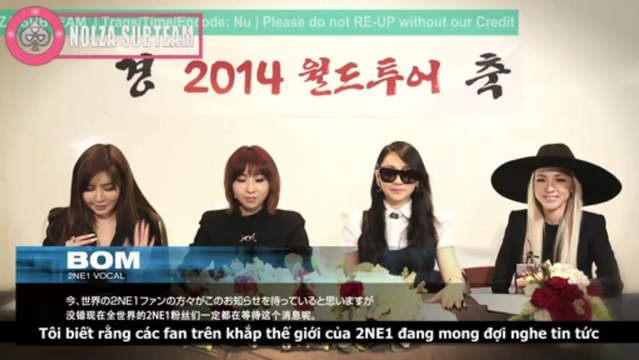 [NOLZA][Vietsub]2NE1 - 2014 World Tour Official Announcement