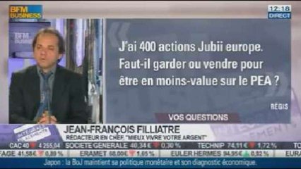 Les Réponses de Jean-François Filliatre aux auditeurs, dans Intégrale Placements – 21/11 2/2