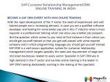 SAP CRM ONLINE TRAINING/CRM ACCESS REAL CONCEPTS@Magnifictraining.com