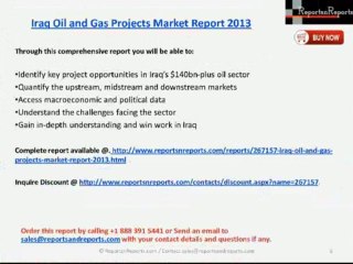 ReportsnReports: Iraq Oil and Gas Projects Industry 2013