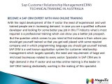 SAP CRM MODULES/CRM TRAINING ONLINE REAL CONCEPTS@Magnifictraining.com