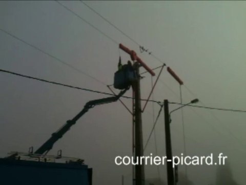 Un interrupteur aérien télécommandé posé au Hamel