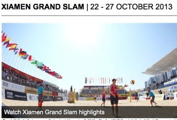 Brasil vs Italie Gran Slam FIVB de Xiamen film 1 : pedro / bruno contre tomatis / ranghieri