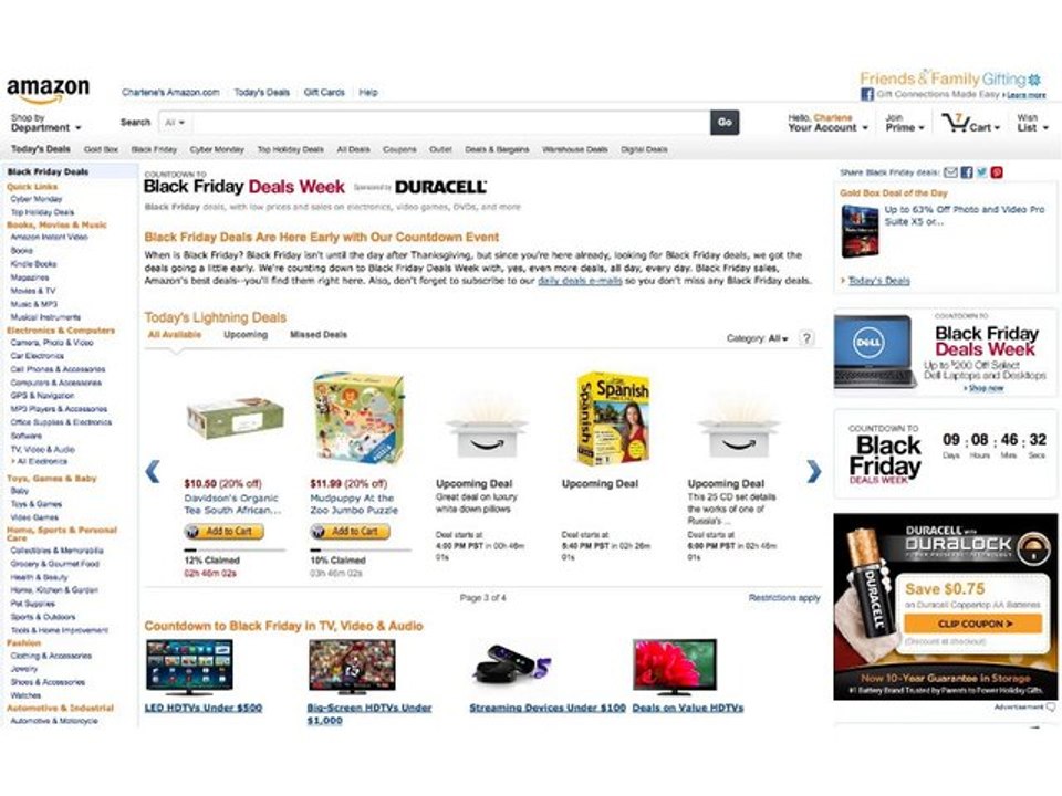 AMAZON BLACK FRIDAY ADS 2013