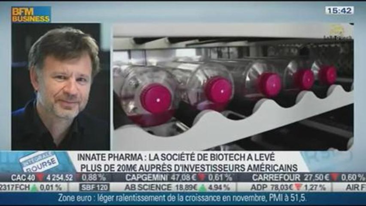 Innate Pharma lève 20 millions d'euros auprès d'investisseurs US: Hervé Brailly, dans Intégrale Bourse - 21/11