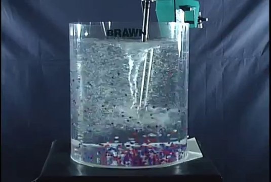 Industrial Fluid Mixer Position and RPM Optimized for Tank Mixers