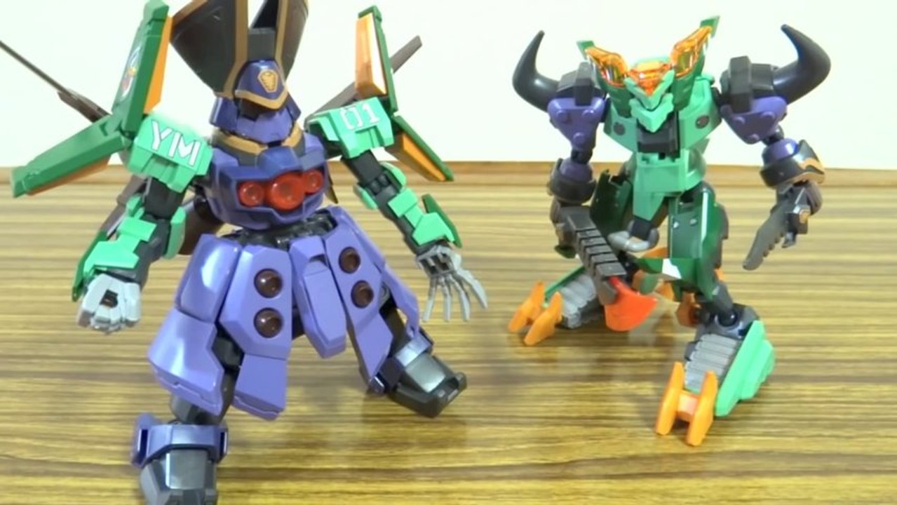 LBX 044 ガウンタ・イゼルファー(バイオレットデビル) 組み立て レビュー ダンボール戦機ウォーズ プラモデル