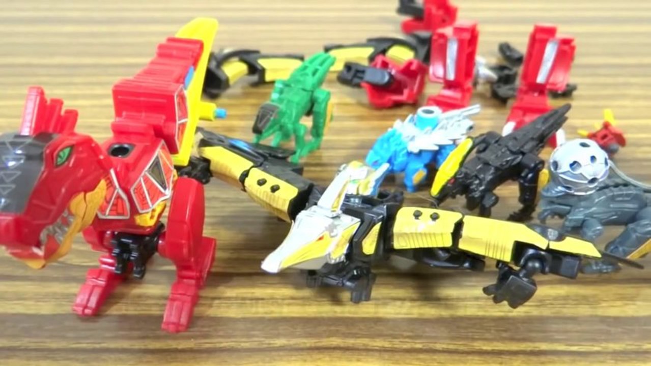 76  ガシャポン 真可動合体 獣電竜２ ガブティラ & キョウリュウジン レビュー キョウリュウジャー 食玩