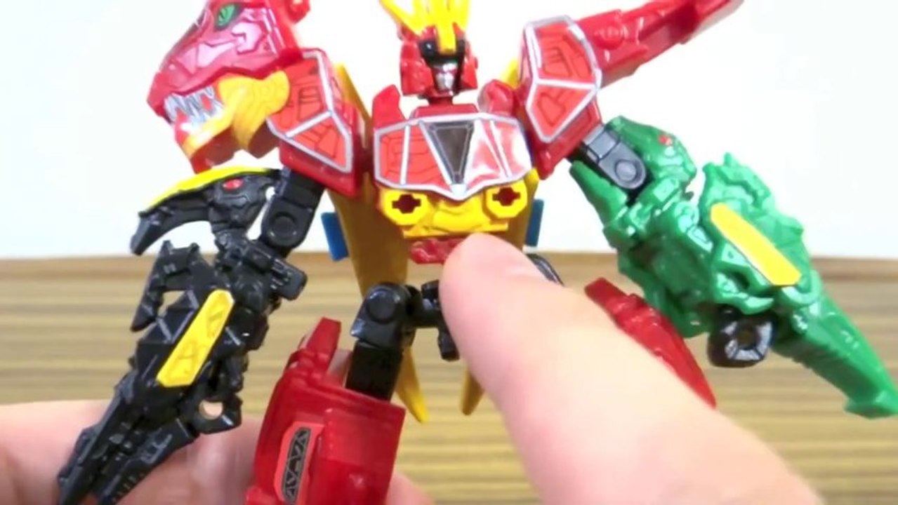 77  ガシャポン 真可動合体 獣電竜２ キョウリュウジンカンフー & キョウリュウジンウエスタン レビュー キョウリュウジャー 食玩