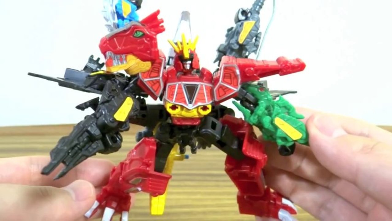 85  ガシャポンでも６体合体！ キョウリュウジンMEGA MAX spec2  真可動合体 獣電池２ メガマックス レビュー キョウリュウジャー 食玩
