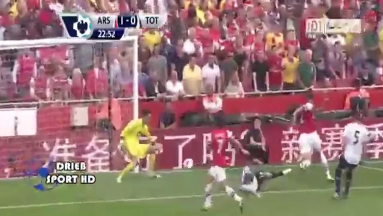هدف مباراة ارسنال 1 - 0 توتنهام الدوري الانجليزي الممتاز 2013 / 2014 بصوت رؤوف خليف