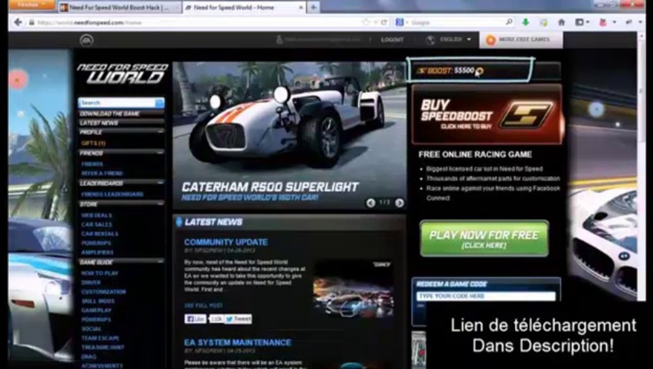 Need for Speed World Boost Hack 2013