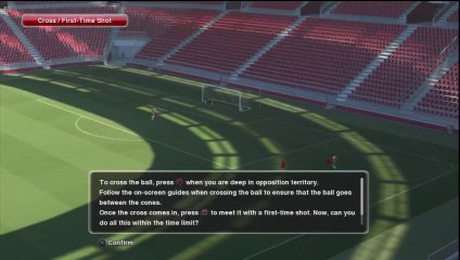 PS3 - PES - Intermediate  Training - Cross - First Time Shot