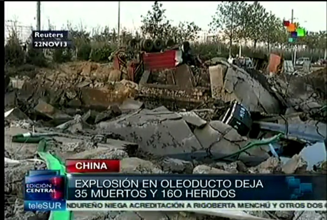Explosión de oleoducto deja 35 muertos en China