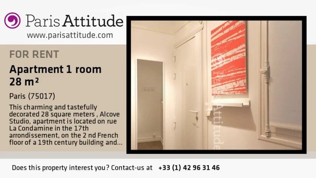 Alcove Studio Apartment for rent - Batignolles, Paris - Ref. 8061