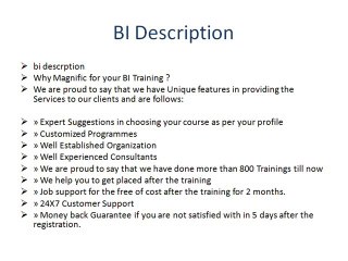 sap bi online training in canada@magnifictraining