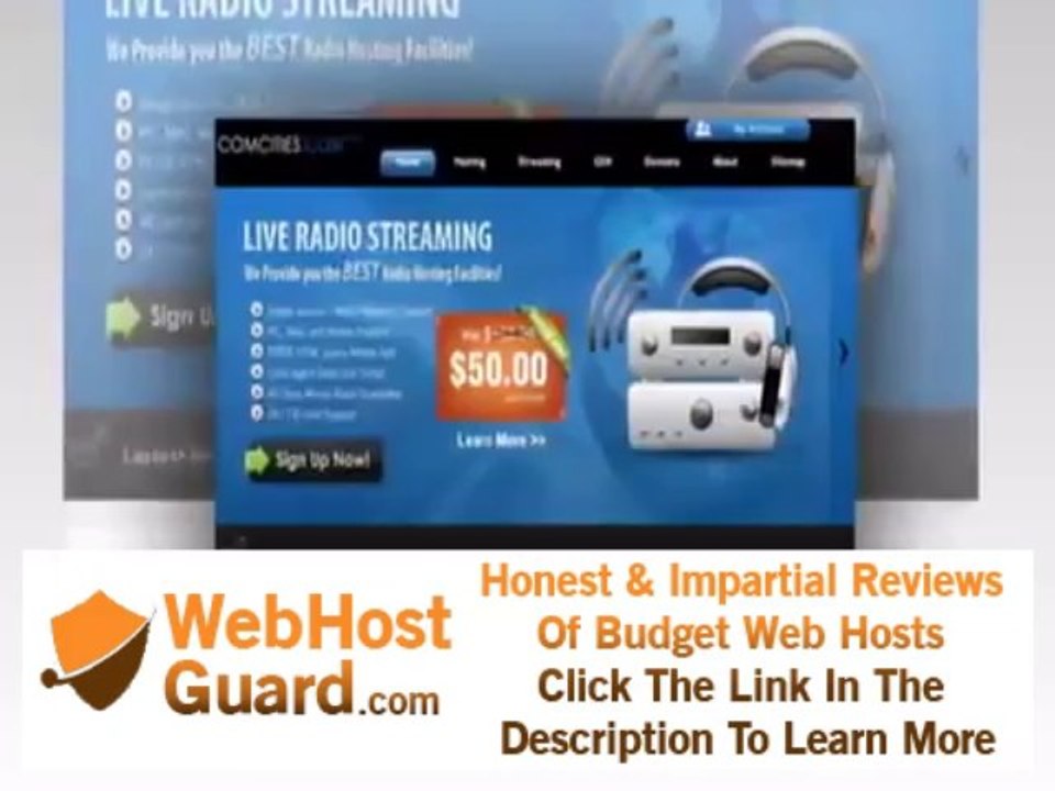 Shoutcast Hosting, Icecast Hosting, Wowza Media Hosting and Mobiles Streaming by comcities.com