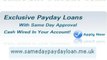 Same Day Payday Loans- Exclusive Loans Option For Same Day Approval