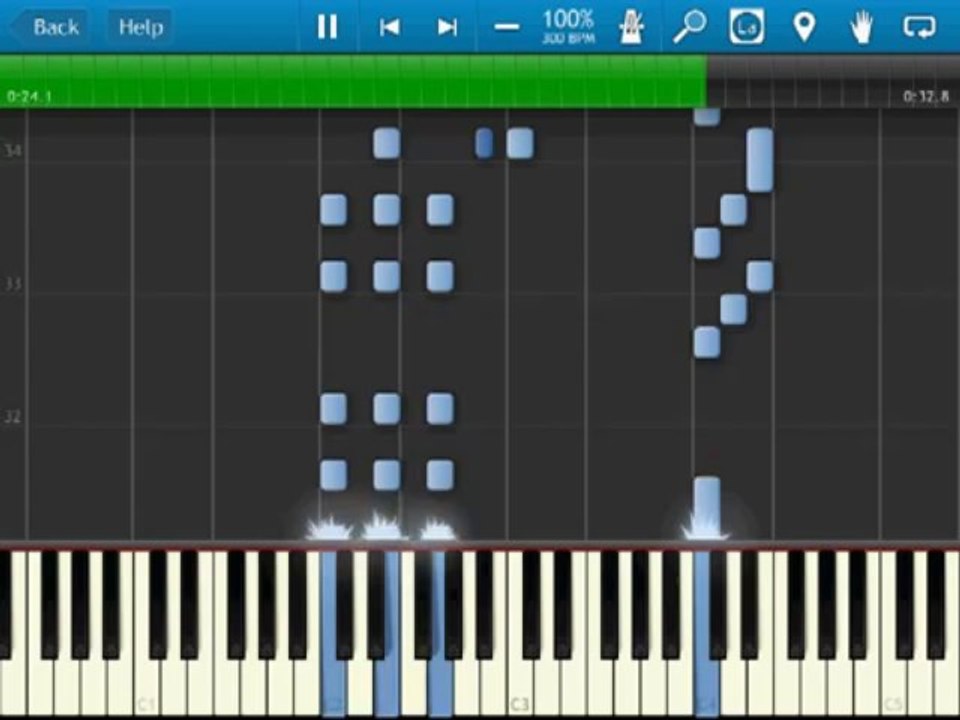The Entertainer (Synthesia) Versione facilissima per piano (easy version + download MIDI and TAB)