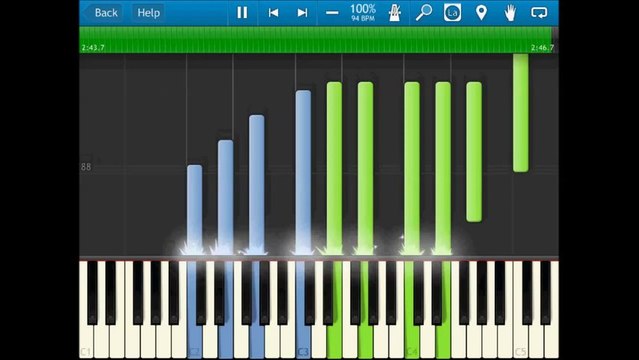 Hallelujah (Leonard Cohen) - easy piano cover Synthesia + DOWNLOAD MIDI and SHEET