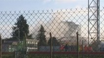 Spectaculaire explosion pour la destruction de la centrale thermique d'Ambes (33)