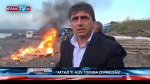 Akyazı'da balıkçılar kayıkları ateşe verdi