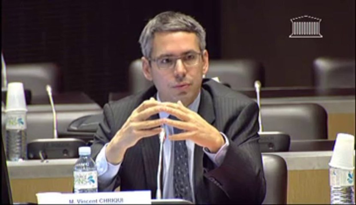 COUTS DE PRODUCTION EN FRANCE : Audition de M. Vincent Chriqui, DG CAS - Jeudi 18 Octobre 2012