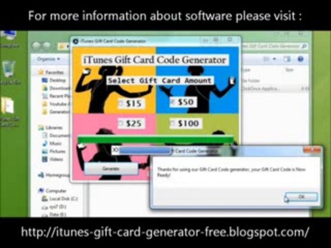 iTunes Gift Card generator 2013 no survey no password updated