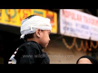 Little kids participate at Muharram procession