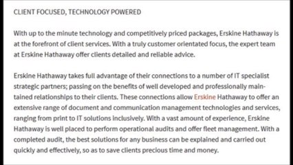 Erskine Hathaway - Inclusive service package