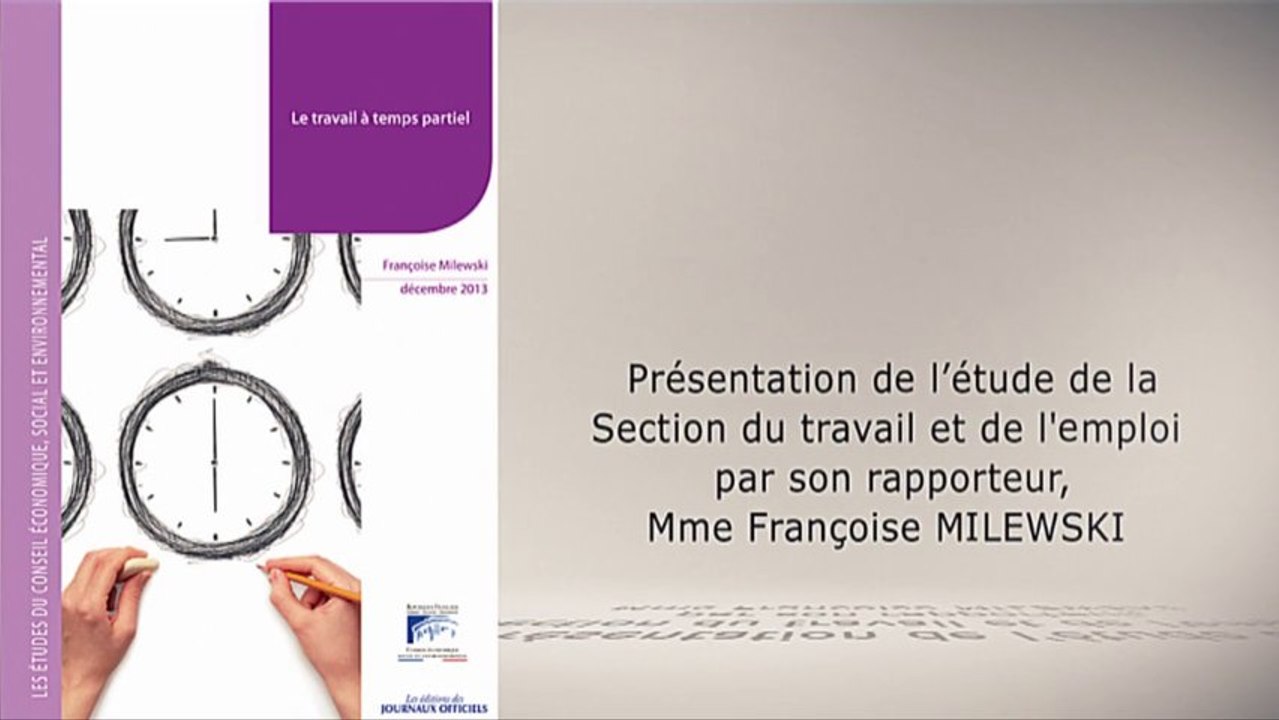 Le travail à temps partiel - cese