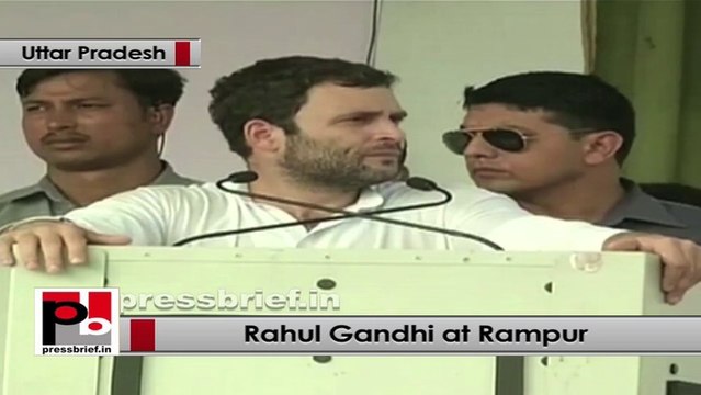 Rahul Gandhi in Rampur explains UPA’s Land Acquisition Bill