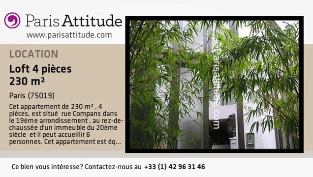 Loft 3 Chambres à louer - Buttes Chaumont, Paris - Ref. 7121