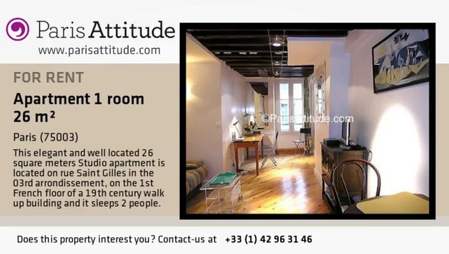 Studio Apartment for rent - Place des Vosges, Paris - Ref. 3038