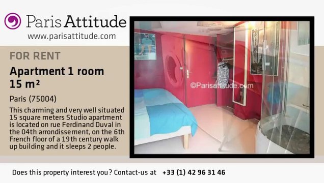 Studio Apartment for rent - St Paul, Paris - Ref. 4350