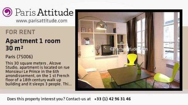 Alcove Studio Apartment for rent - Jardin du Luxembourg, Paris - Ref. 3003
