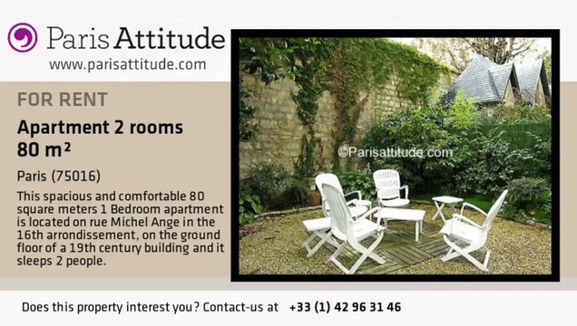 1 Bedroom Apartment for rent - Auteuil, Paris - Ref. 2640