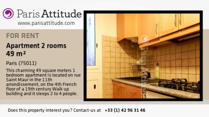 1 Bedroom Apartment for rent - Parmentier, Paris - Ref. 1783