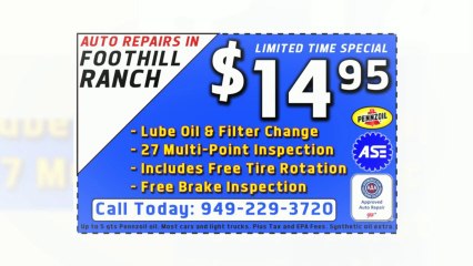 949-229-3720 Auto Lube Oil & Filter Change Irvine