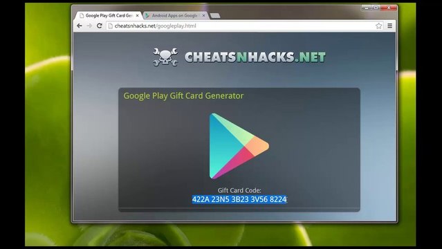Gratuit Google Play Générateur de Cartes-cadeaux - Free Hack Gift Card Code Generator